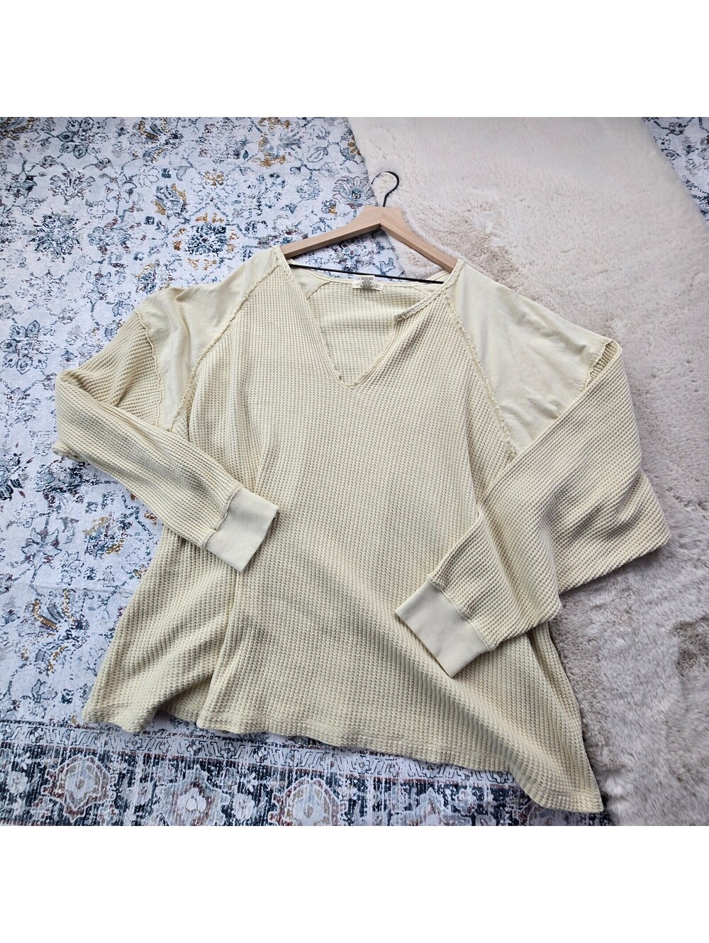 Torrid Festi Waffle Long Sleeve Tee Seedpearl 5 NWT